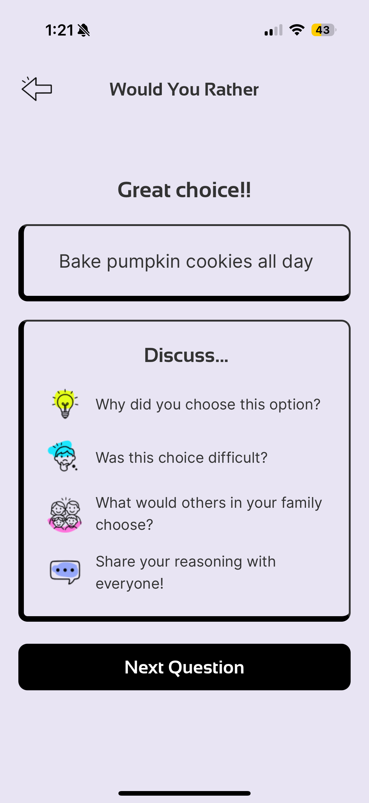 Would You Rather brings families closer